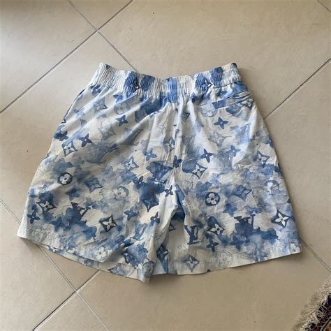 lv shorts blue and white|louis vuitton khaki shorts men.